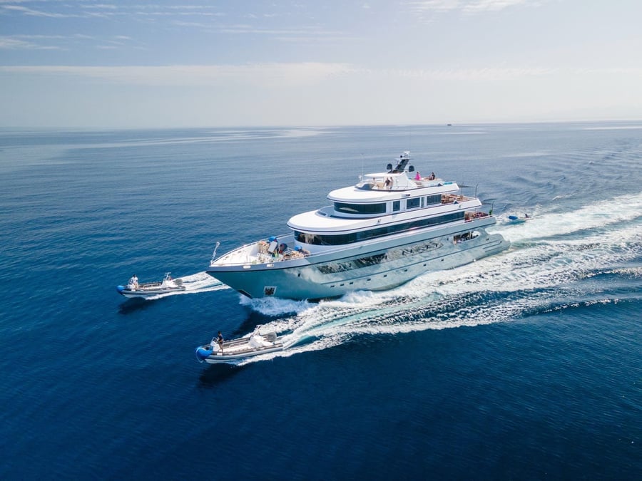 M/Y Majestic cruising across the Red Sea